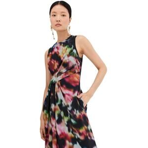 Ulla Johnson Davina Printed Sleeveless Midi Dress with Pockets size 4